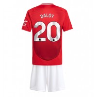 Manchester United Diogo Dalot #20 Fußballbekleidung Heimtrikot Kinder 2024-25 Kurzarm (+ kurze hosen)